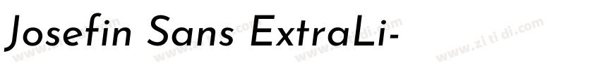 Josefin Sans ExtraLi字体转换